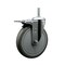Service Caster 6 Inch Gray Polyurethane Wheel Swivel 58 Inch Threaded Stem Caster Total Lock Brake SCC SCC-TSTTL20S614-PPUB-58212 - alternate 1